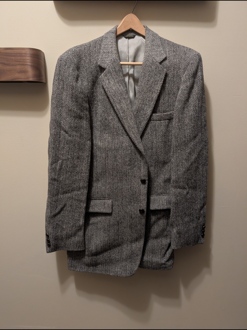 Harris Tweed Men's Gray Herringbone Wool-Blend Sport Coat
